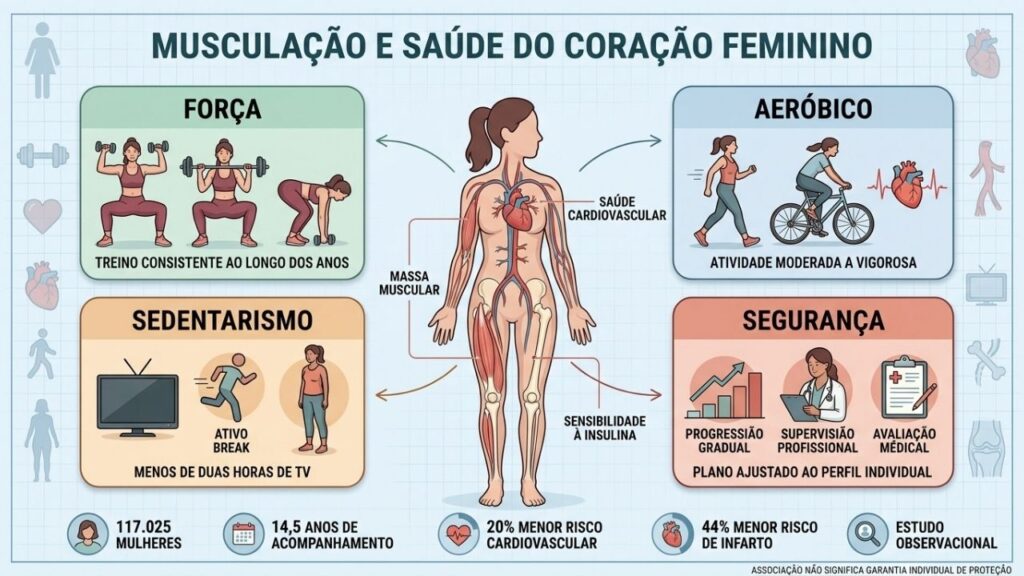 Força, exercício aeróbico, menos sedentarismo e segurança protegem a saúde feminina.