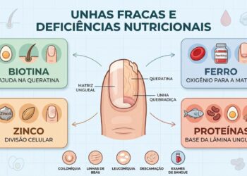 Qual deficiência de nutriente está ligada a unhas fracas e quebradiças