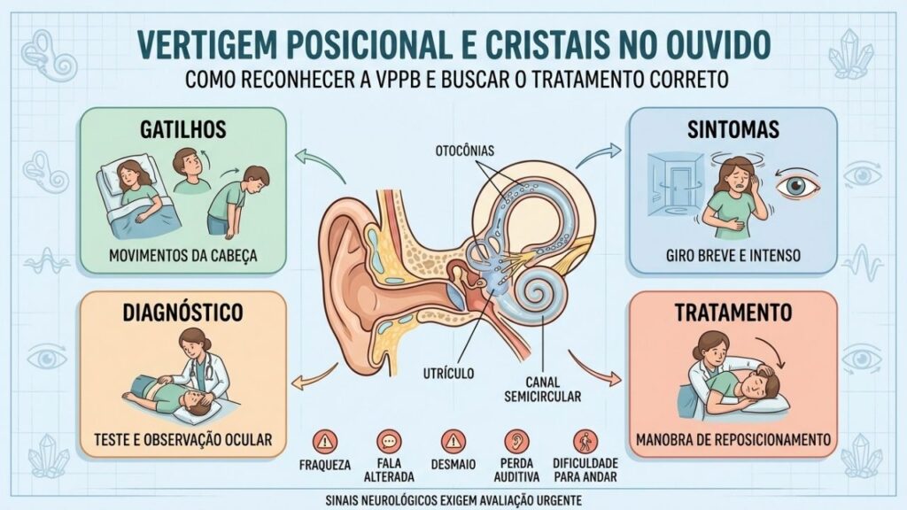 Gatilhos, sintomas, diagnóstico e tratamento orientam a investigação segura da VPPB.