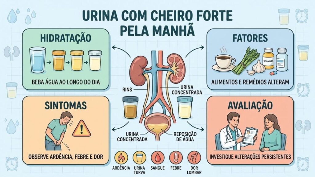 Hidratação, fatores temporários, sinais de alerta e avaliação orientam a investigação.