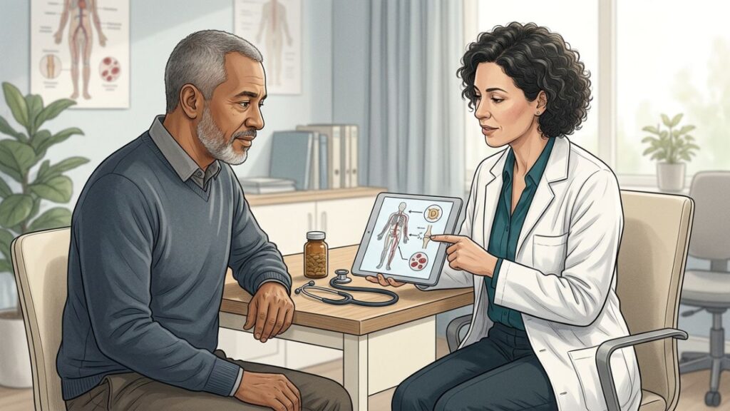 Exame e avaliação médica ajudam a definir a dose certa de vitamina D.
