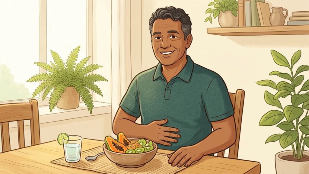 Frutas ricas em fibras ajudam o intestino e reduzem o estufamento.