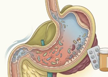 Um estudo revela que pessoas com refluxo crônico apresentam alterações na flora bacteriana do estômago
