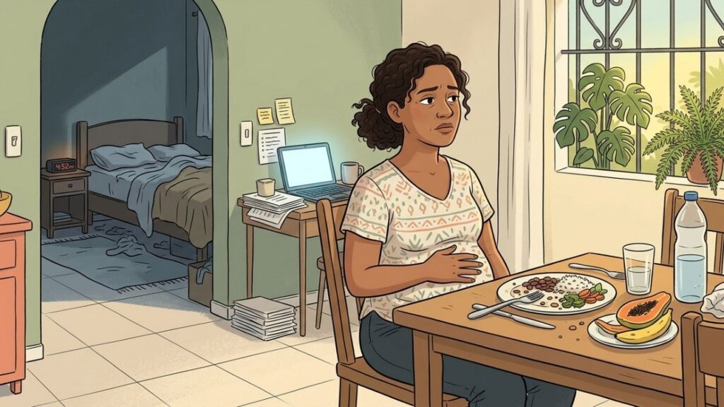 O eixo intestino-cérebro explica por que emoções e sono afetam a digestão.