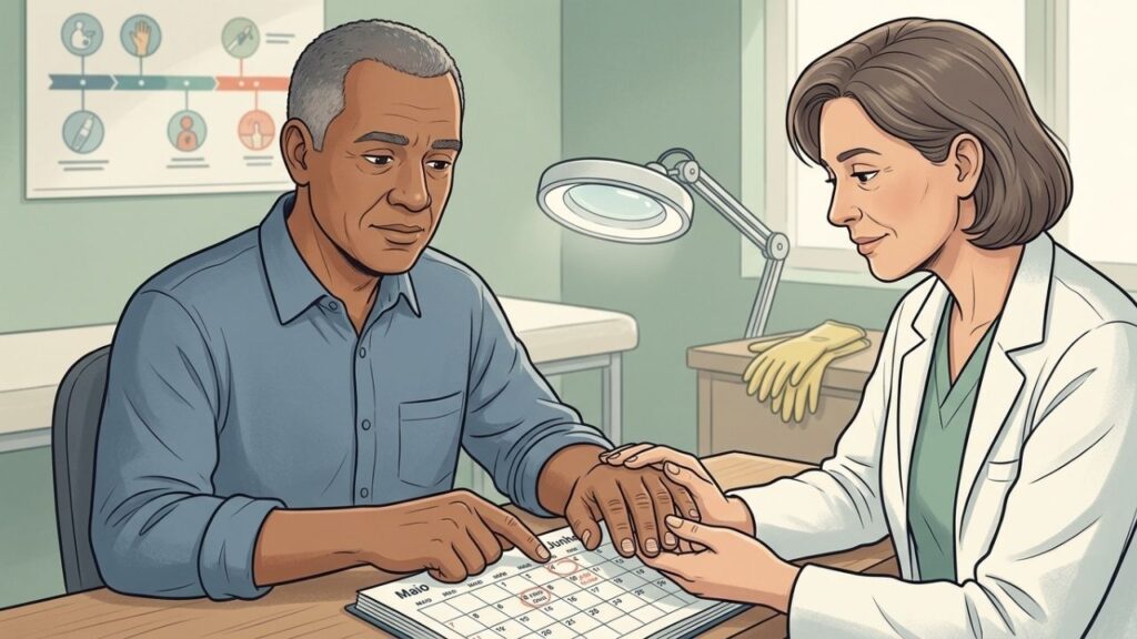 As linhas de Beau podem revelar um estresse físico ocorrido meses antes.