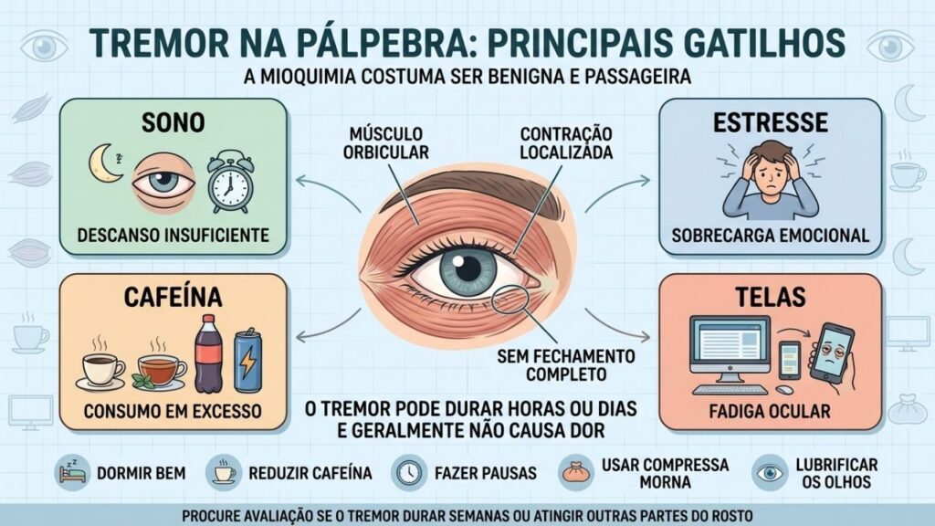 Sono, estresse, cafeína e telas estão entre os principais gatilhos.