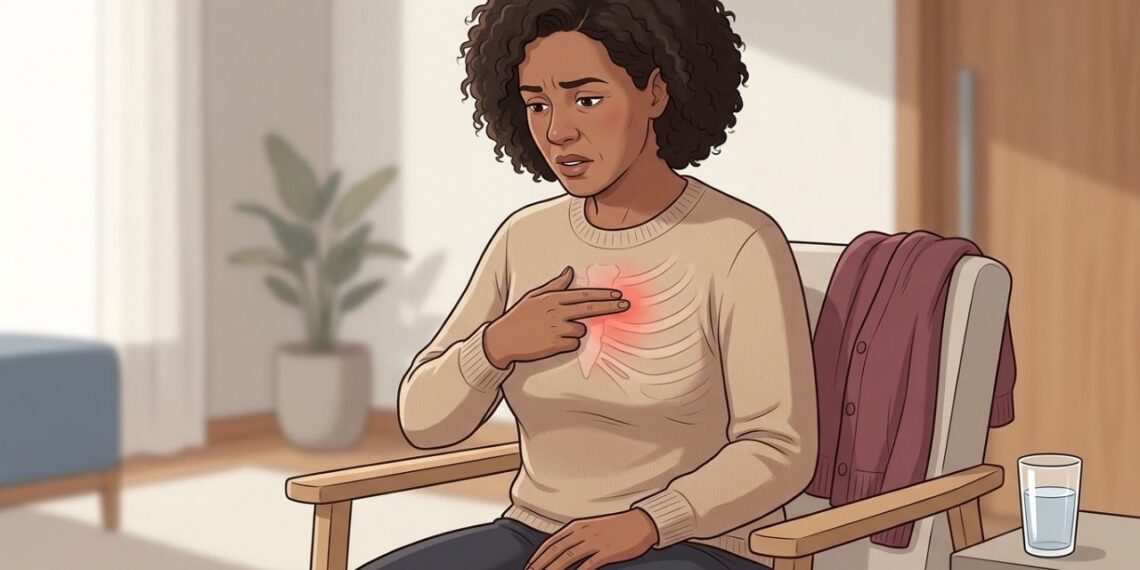 Sentir pontadas no peito ao respirar fundo nem sempre é problema cardíaco e pode ter relação com a inflamação dos músculos entre as costelas