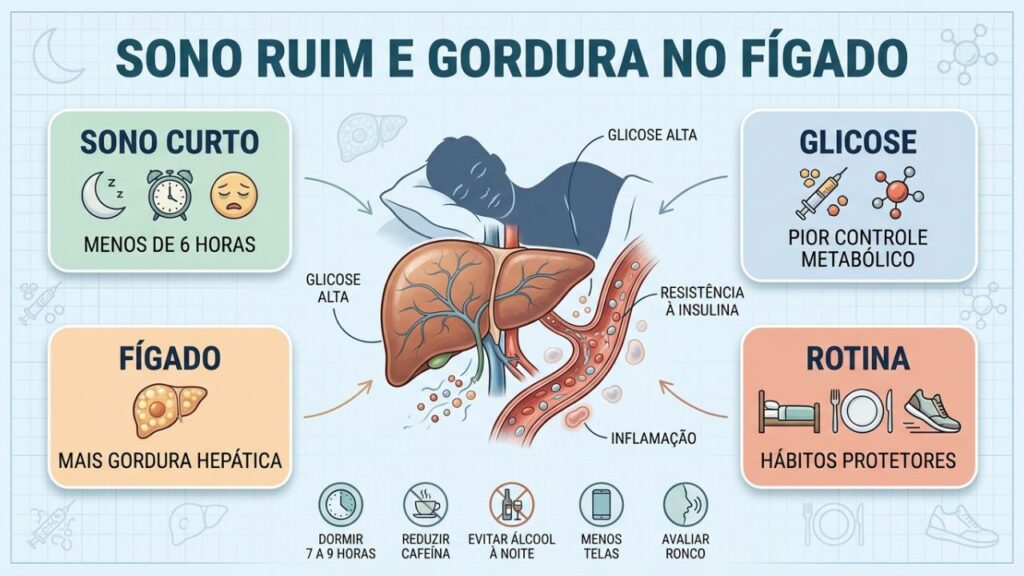Sono, glicose, inflamação e rotina ajudam a proteger o fígado.