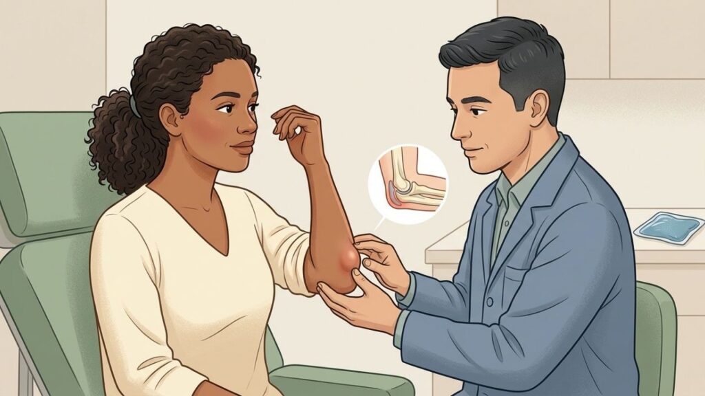 Apoio repetido em superfícies duras favorece inflamação e acúmulo de líquido.