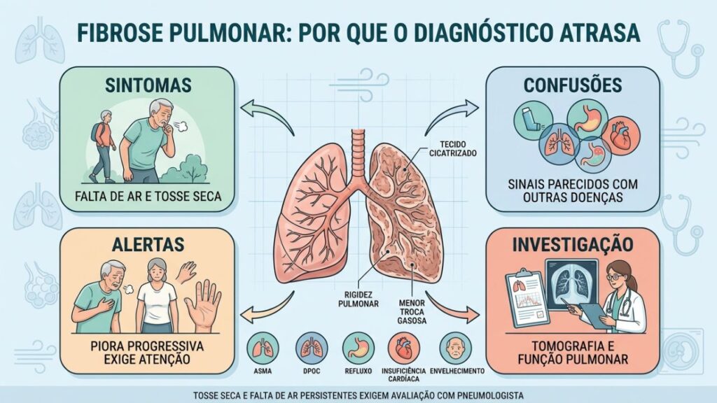 Sintomas, diagnósticos confundidos, sinais de alerta e exames orientam a investigação pulmonar.
