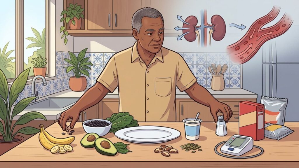 Feijão, folhas, banana e castanhas fornecem minerais importantes para hipertensos.