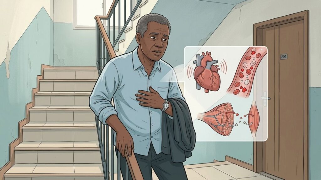 Menos hemoglobina faz o coração trabalhar mais durante esforços leves.