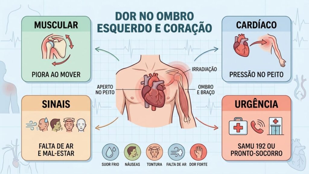 Sinais musculares e cardíacos ajudam a decidir quando buscar emergência.