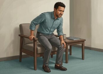 O joelho dói depois de ficar muito tempo sentado e piora ao descer escadas? A localização ajuda a entender