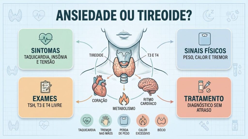 Sinais físicos, hormônios e exames orientam o diagnóstico correto.