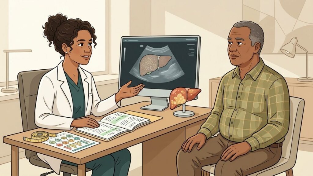 Ultrassom e fatores metabólicos completam a investigação da esteatose hepática.