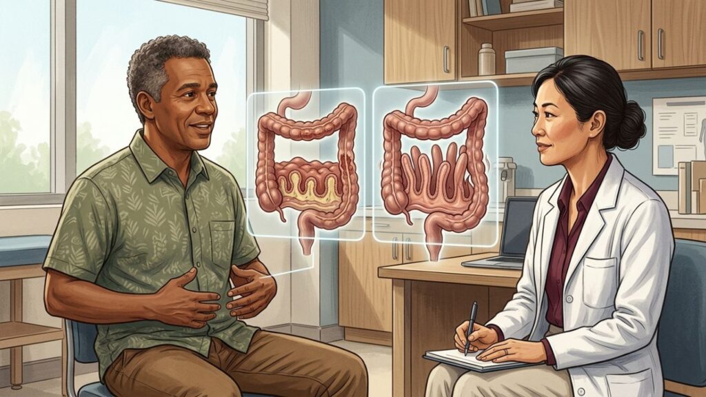 Investigação completa diferencia doença celíaca de síndrome do intestino irritável.