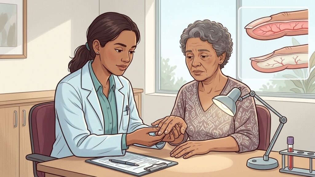 A coiloniquia precisa de exames para diferenciar falta de ferro e outras causas.
