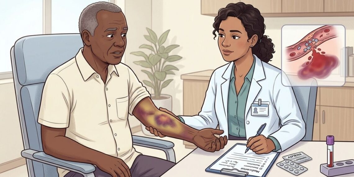 Manchas roxas ficaram mais frequentes depois de começar um remédio? Alguns medicamentos facilitam sangramentos