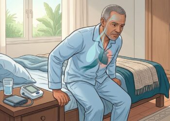 Sentir tontura ao levantar da cama com frequência pode ser um dos primeiros sinais de queda de pressão ou desidratação durante a noite