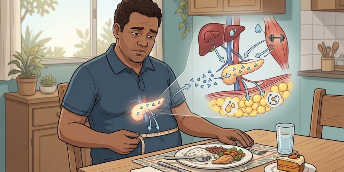 Excesso de insulina no sangue como possível causa silenciosa do ganho de peso