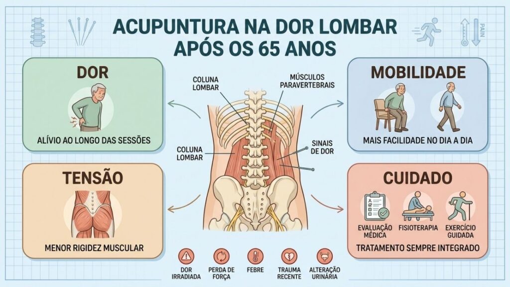 Dor, mobilidade, tensão e cuidado integrado orientam o uso da acupuntura.