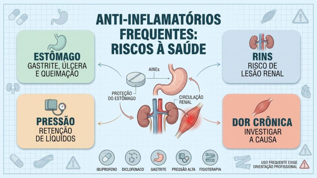 Estômago, rins, pressão e dor crônica orientam o uso seguro.