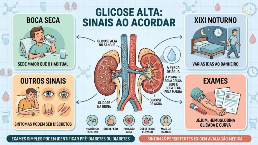 Sede, urina frequente, sintomas associados e exames orientam a investigação metabólica.