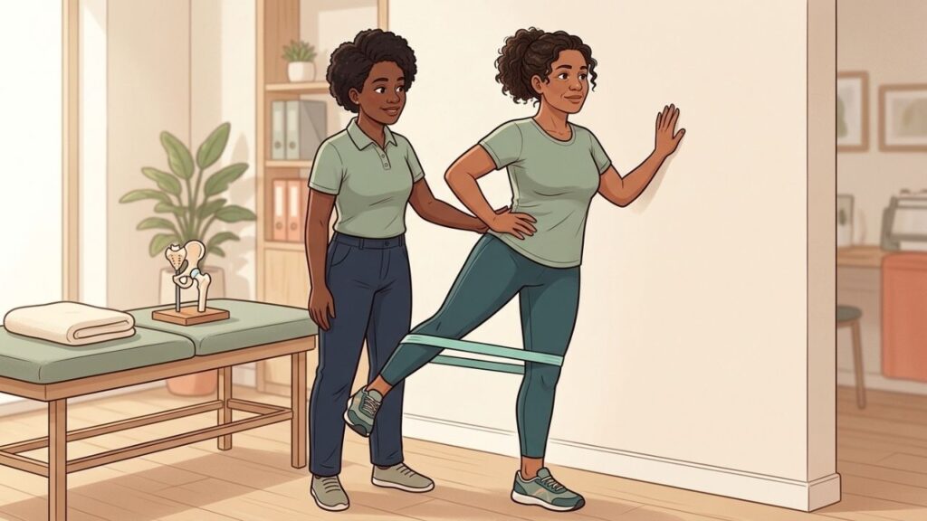 Exercícios progressivos ajudam a controlar a dor lateral sem irritar os tecidos.