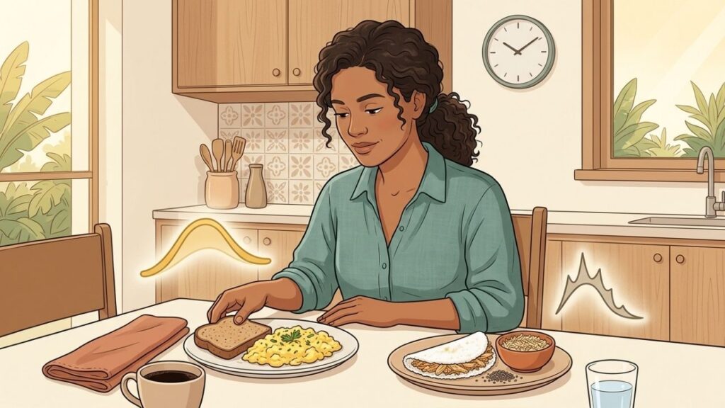 Proteína, fibras e porção adequada transformam o impacto do café da manhã.