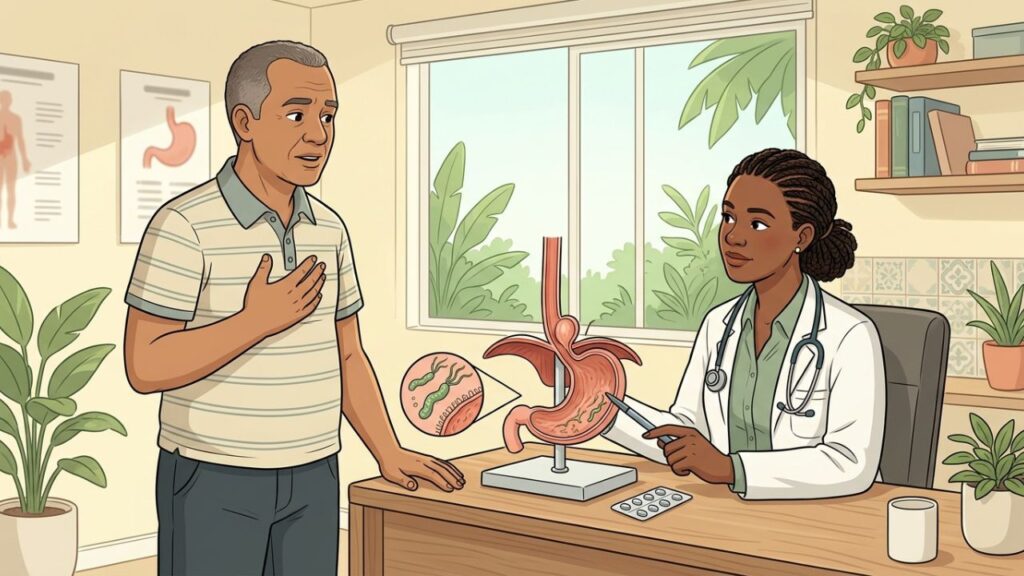 A investigação médica identifica causas de azia que não dependem apenas da dieta.