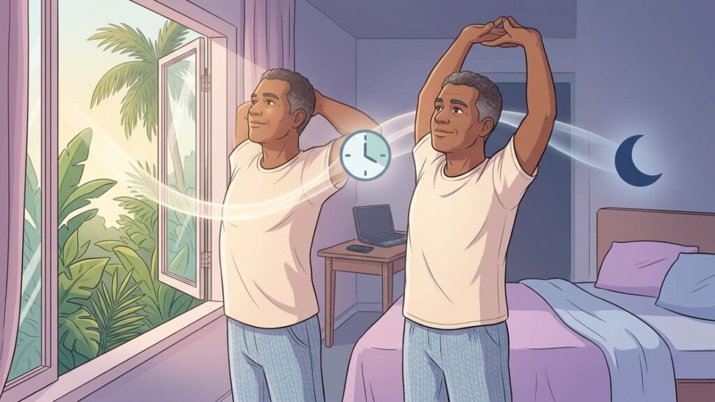Luz matinal e menos telas ajudam a reajustar o relógio biológico.