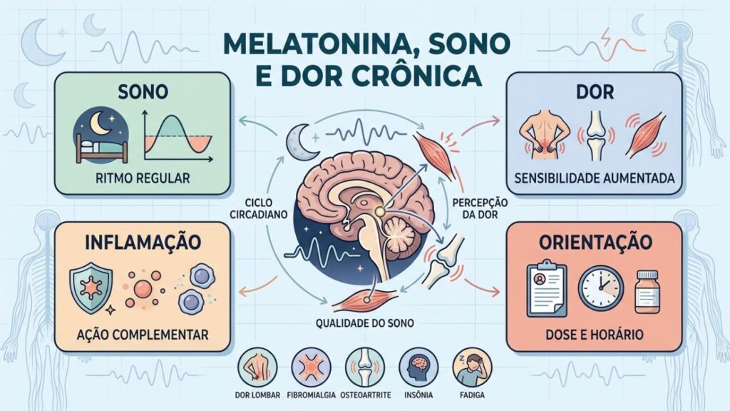 Sono, dor, inflamação e orientação resumem o uso seguro da melatonina.