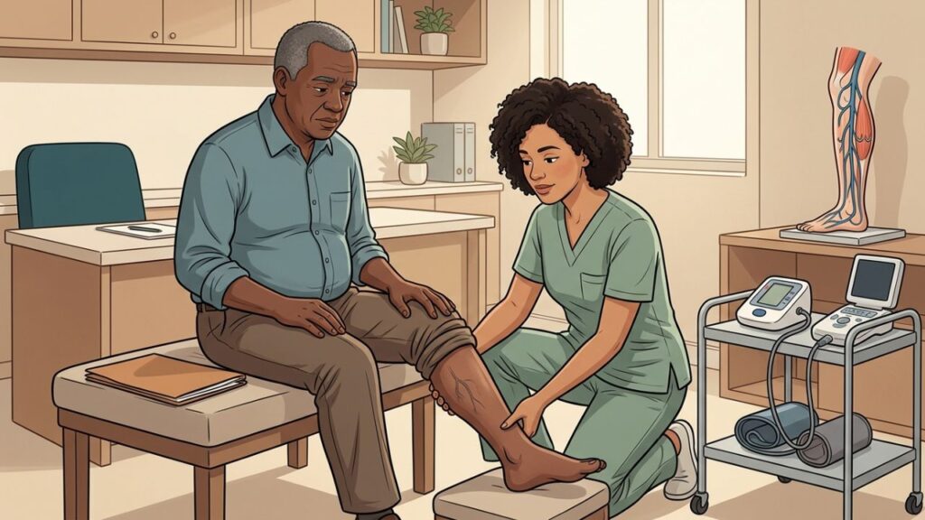 Avaliação clínica diferencia edema postural de causas circulatórias, cardíacas ou renais.