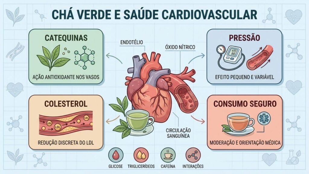 Catequinas, pressão, colesterol e consumo seguro resumem os principais cuidados cardiovasculares.