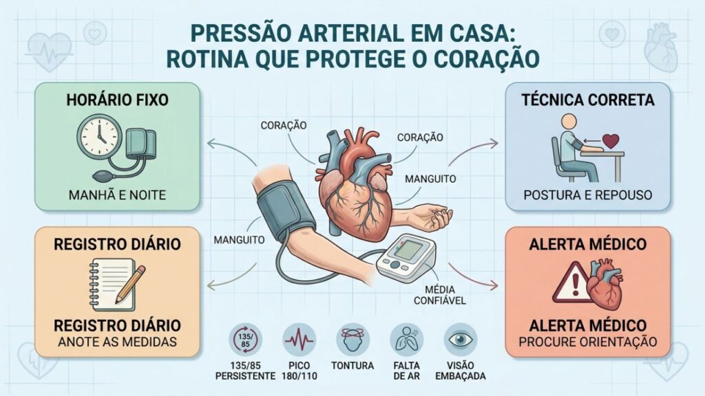 Quatro pilares tornam a medição residencial mais confiável para o médico.