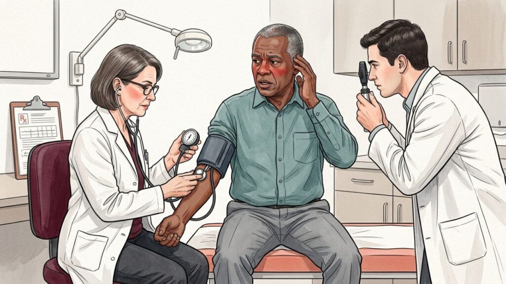 Alterações visuais recorrentes exigem aferição da pressão e avaliação médica.