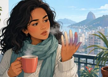 Dedos que ficam brancos e depois arroxeados no frio nem sempre são sensibilidade normal, podem indicar o fenômeno de Raynaud
