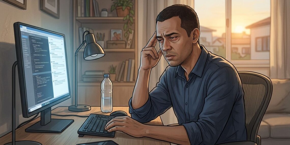 Ter dor de cabeça sempre no fim da tarde pode ser um dos primeiros sinais de desidratação leve ou tensão nos olhos por desidratação