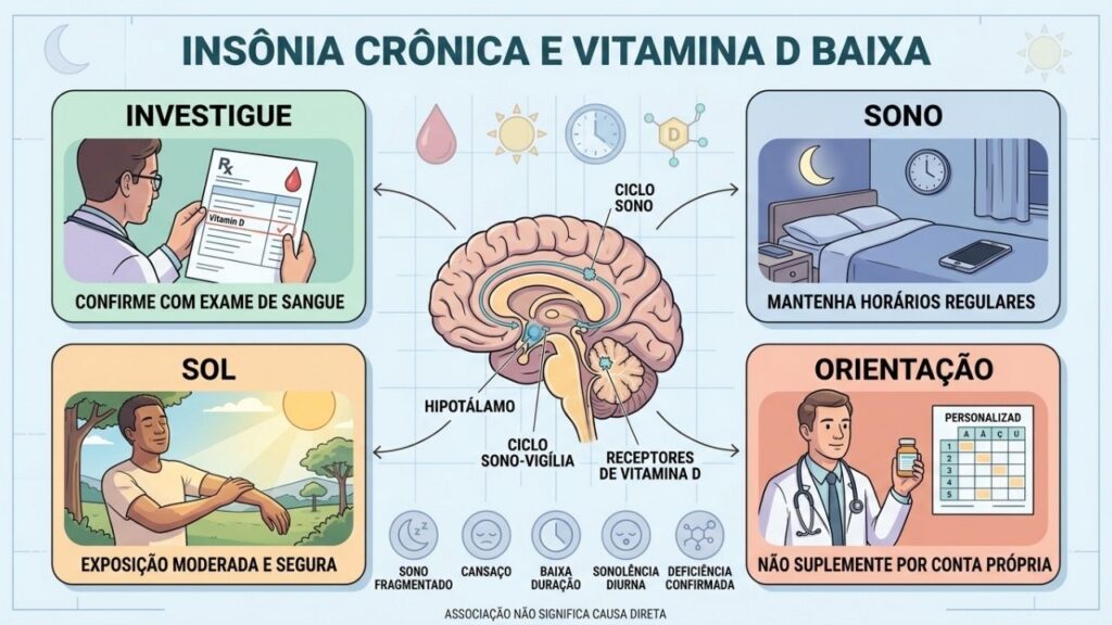 Exame, higiene do sono, sol moderado e orientação evitam automedicação.