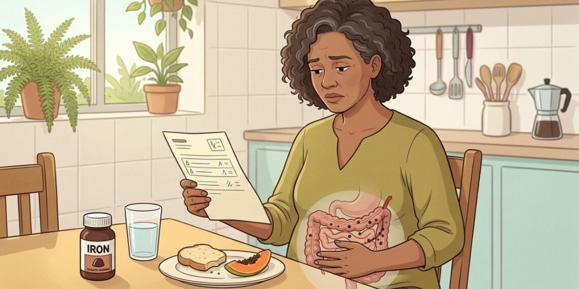 A anemia melhora com ferro e depois volta junto com diarreia e barriga inchada? O intestino pode estar envolvido