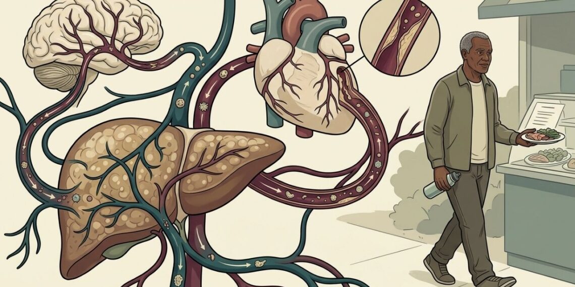 Acúmulo de gordura no fígado pode aumentar o risco de demência e doença cardiovascular