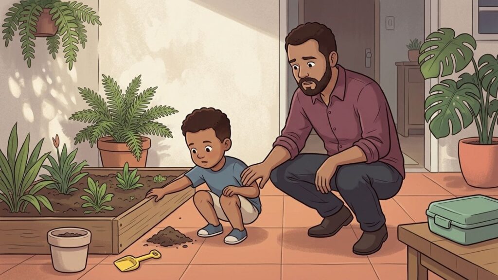 Vontade persistente de comer terra pode ser um sinal de anemia infantil.