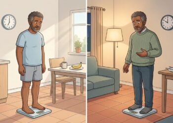 Qual momento é o mais adequado para pesar na balança em casa, pela manhã ou pela noite