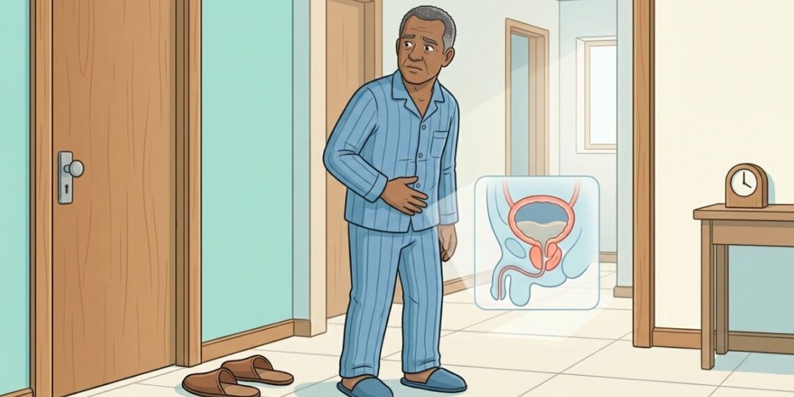 O ultrassom após urinar ajuda a medir o volume residual na bexiga.