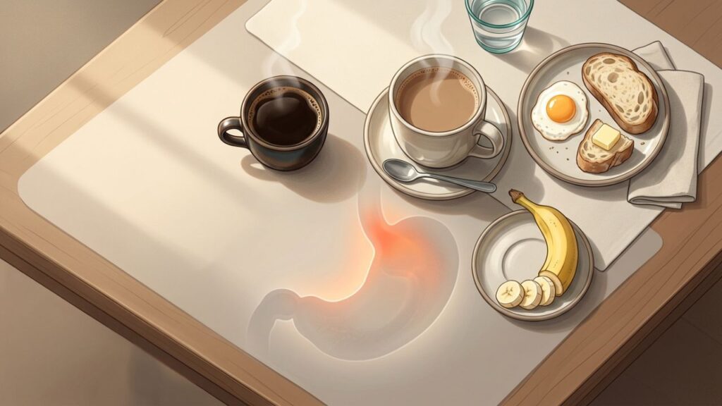 Café puro concentra cafeína; com leite pode ser mais tolerável.