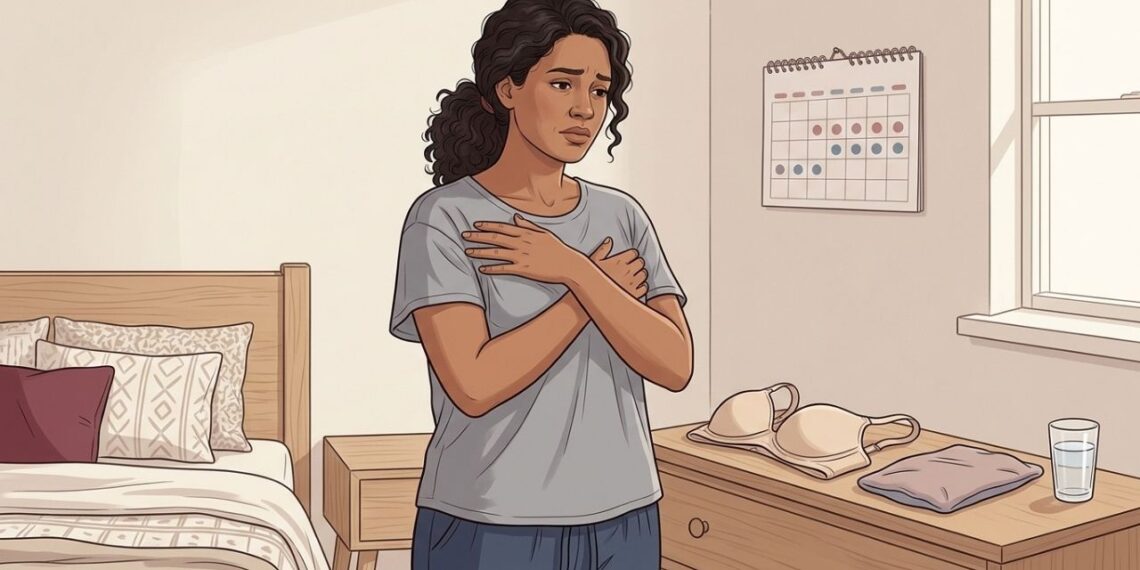 A dor nas mamas aparece antes da menstruação e melhora depois? O ciclo pode explicar esse padrão