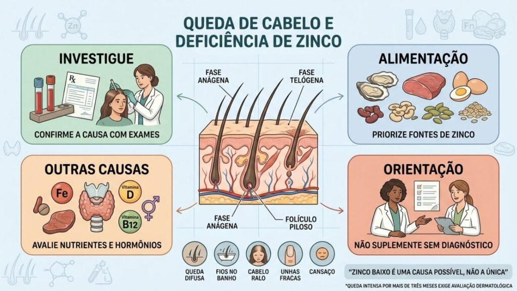 Investigação, alimentação, exames amplos e orientação ajudam a tratar a queda.