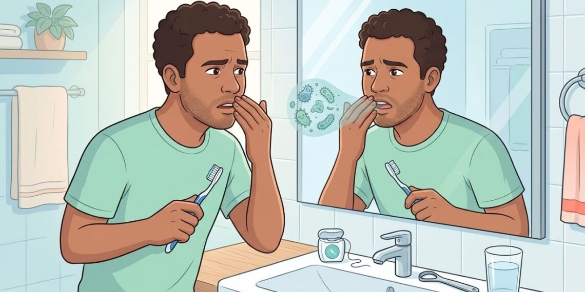 O que significa ter mau hálito mesmo escovando os dentes várias vezes