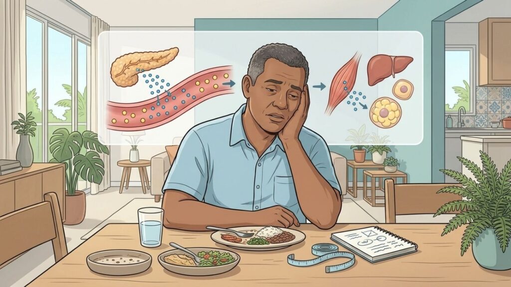 Fome frequente e sonolência após comer podem acompanhar alterações metabólicas precoces.